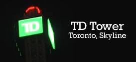  TD Tower neon sign, Toronto, Ontario